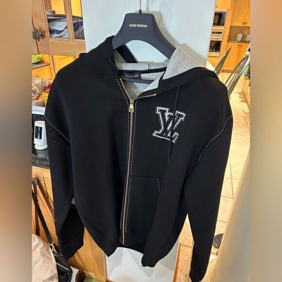 Men’s Louis Vuitton graphic intarsia zip front hoodie four XL limited edition - Picture 2 of 16